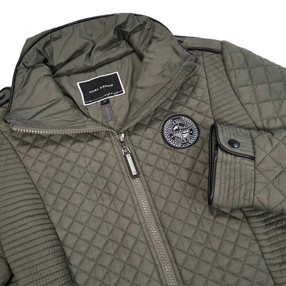 NOEL ASMAR Women's XS Green Quilted Full Zip Spruce Meadows Equestrian Jacket